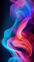 Obraz premium Swirl smooth colorful smoke abstract background