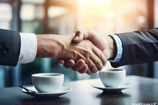 people shaking hands ai generative