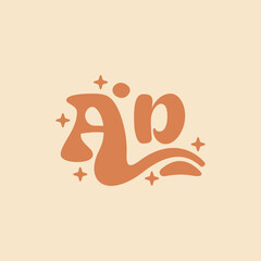 letter AD Elegant wedding alphabet. Typography luxury classic lettering serif fonts decorative logo vintage retro concept.