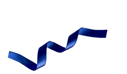 royal blue ribbon isolated on transparent and white background