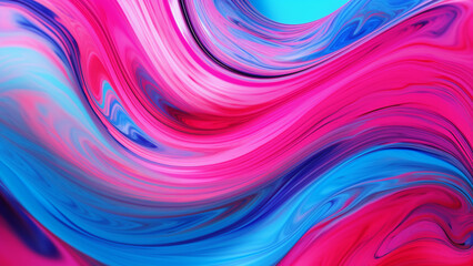 Electric Blue and Pink Neon Gradients Abstract Pattern Design
