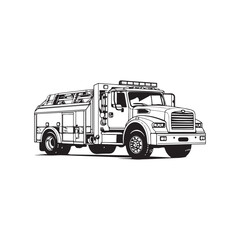 Fire Truck Vector Art, Icons, and illustration