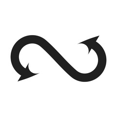 arrow infinity icon vector illustration eps 