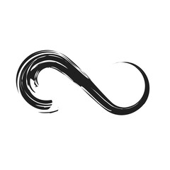 infinity icon brush stroke vector illustration eps