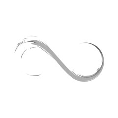 infinity icon brush stroke vector illustration eps