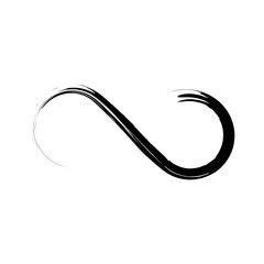 infinity icon brush stroke vector illustration eps