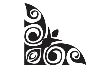 Flower Ornament Border with a design and a transparent background