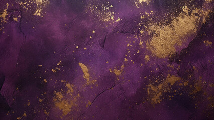 Fototapeta na wymiar Dark Purple and Gold Glitter Gradient Abstract Pattern