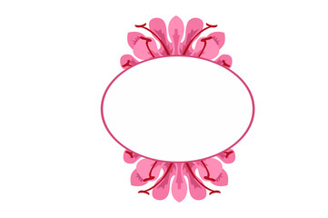 Flower Ornament Border with a design and a transparent background