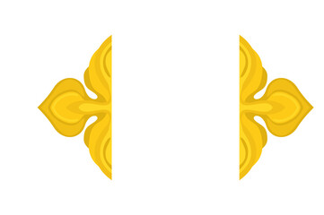 Flower Ornament Border with a design and a transparent background