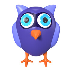 Halloween Owl 3D Illustration Icon