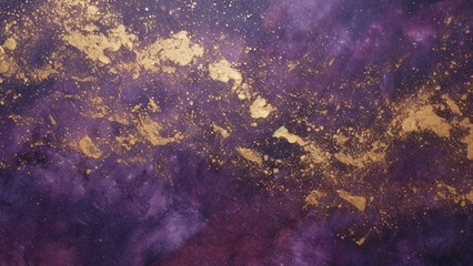 Dark Purple and Gold Glitter Gradient Abstract Pattern