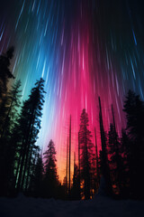 Fototapeta na wymiar northern lights in norway aurora borealis