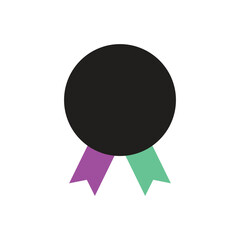 Fototapeta na wymiar black purple green ribbon badge design vector illustration eps