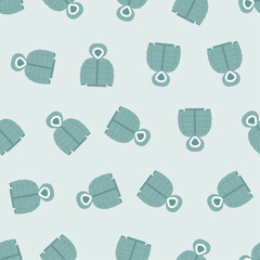 Winter coat seamless pattern. Suitable for backgrounds, wallpapers, fabrics, textiles, wrapping papers, printed materials, and many more. Editable vector.