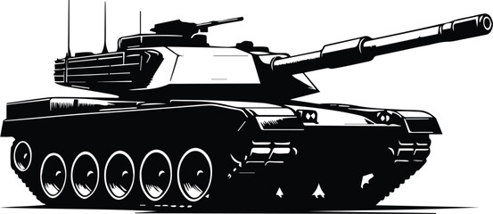 Modern Minimalist Tank Rendering Vector Logo Art