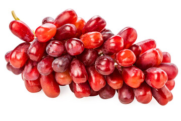 Red Grape on whiter background, Red grape or Red shine muscat grape isolste on white with clipping path.
