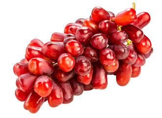 Red Grape on whiter background, Red grape or Red shine muscat grape isolste on white with clipping path.