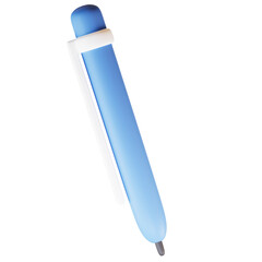 3d rendering of a ballpoint pen. 3d design illustration back to school