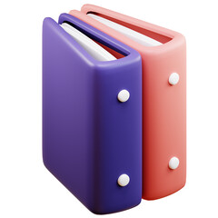 3d file paper book.  3d design illustration