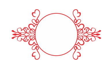 Love Line Art Ornament Border With Design With Transparent Background