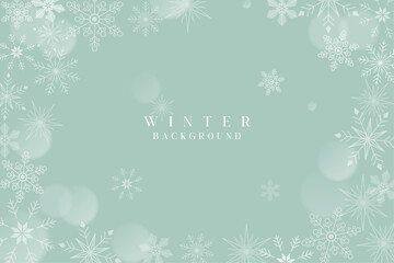 Winter background with snowflakes