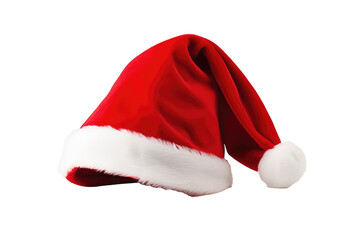 Santa Claus Christmas hat isolated on transparent background PNG