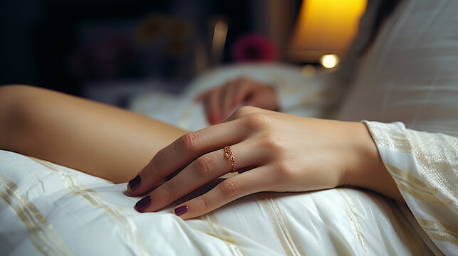 hands of bride and groom HD 8K wallpaper Stock Photographic Image 