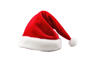 Santa Claus Christmas hat isolated on transparent background PNG
