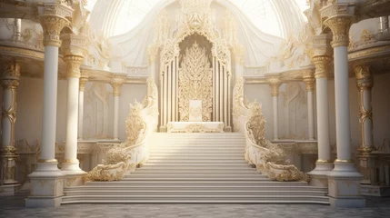 Zelfklevend behang Empire State Building interior of the cathedral of st john the baptist  generated by AI