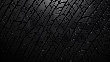 Wandcirkels plexiglas black tire rubber texture © Ruslanovic