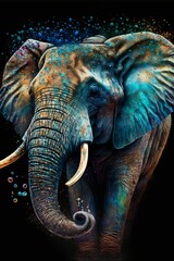 AI generated illustration of an elephant