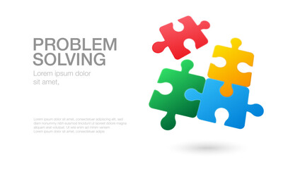 Puzzle background vector illustration. Complete the puzzle pieces problem solving.