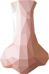 geometric human nose made of triangles