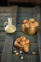 Homemade cookies with cornflake raisin and almonds and cashews. 3D Rendering