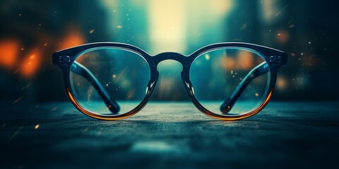 Reflection in Glasses Reveals a World Seen Through a Mobile Phone, Merging Technology and Eyewear