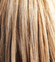 Straight female blonde hair background. Texture