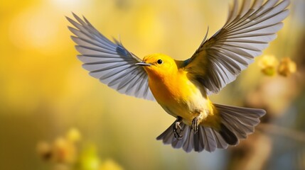 yellow billed hummingbird  generated by AI