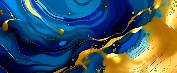 New blue and yellow background