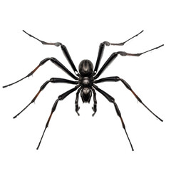 Obraz premium an all-black spider with long legs on an all transparent background generative ai