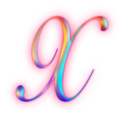 Obraz premium x Pink light Alphabet Uppercase