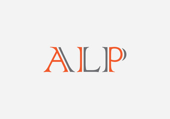 Initial Letter ALP Logo. ALP Logo Design Vector Template Isolated