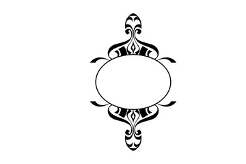 Line Art Ornament Border With Transparent Background