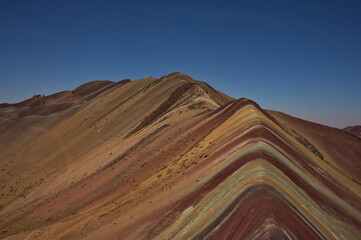 Scenic view on Rainbow mountain in Peru