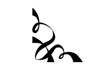 Line Art Ornament Border With Transparent Background