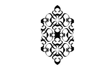 Line Art Ornament Border With Transparent Background