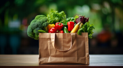 reusable bags with groceries