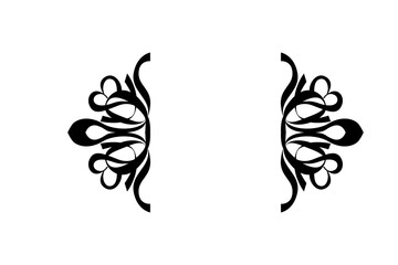 Naklejka premium Line Art Ornament Border With Transparent Background