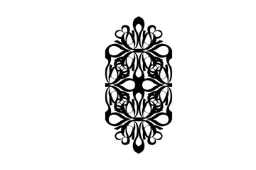 Line Art Ornament Border With Transparent Background