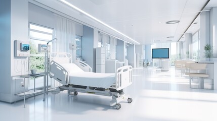 hospital corridor in hospital  generated by AI